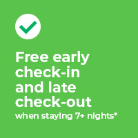 Free early check-in and late check-out